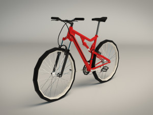 low poly mountain bike 3D Model