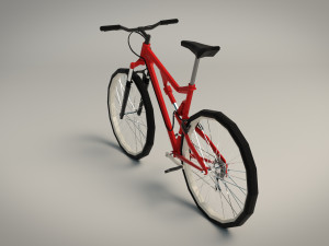 low poly mountain bike 3D Model
