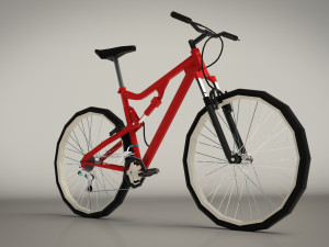 low poly mountain bike 3D Model