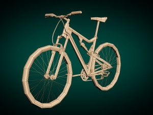 low poly mountain bike 3D Model