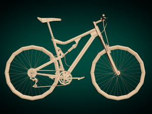 low poly mountain bike 3D Model