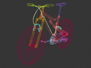 low poly mountain bike 3D Model