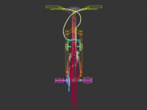 low poly mountain bike 3D Model