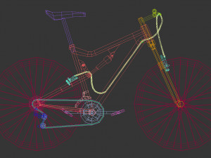 low poly mountain bike 3D Model