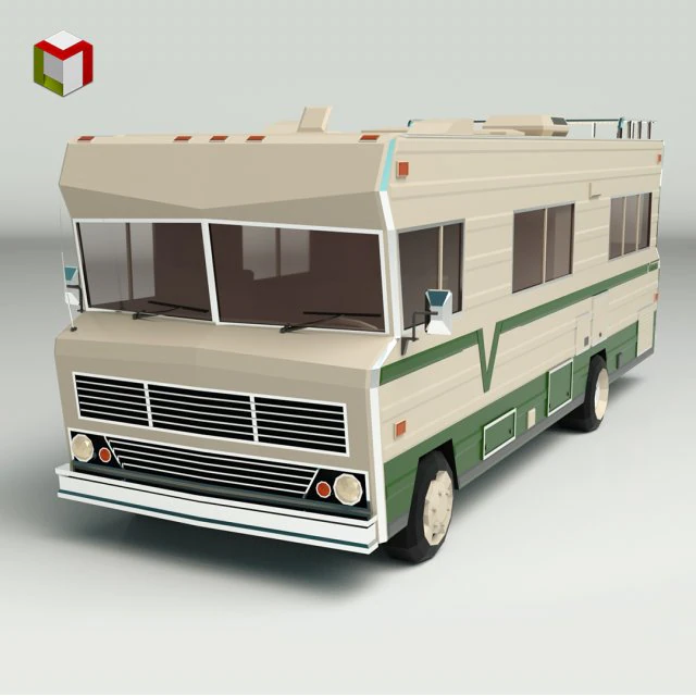 Low-Poly-Wohnmobil 03 3D Modell .c4d .max .obj .3ds .fbx .stl .blend 