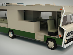 Low poly motorhome 03 3D Модель