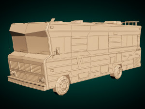 Low poly motorhome 03 3D Модель