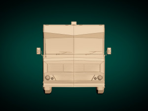 Low poly motorhome 03 3D Модель
