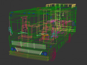 Low poly motorhome 03 3D Модель
