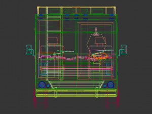 Low poly motorhome 03 3D Модель