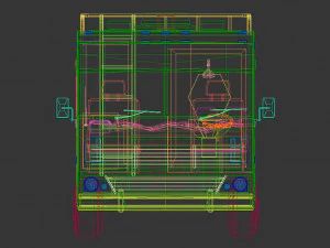 Low-Poly-Wohnmobil 03 3D Modell