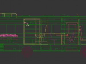 Low poly motorhome 03 3D Модель