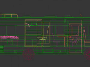 Low-Poly-Wohnmobil 03 3D Modell
