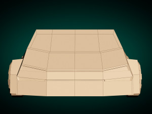 low poly sci-fi car 02 3D Model