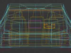 low poly sci-fi car 02 3D Model