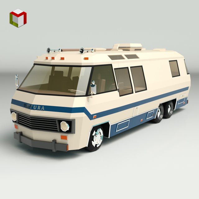 low poly motorhome 04 Modèle 3D .c4d .max .obj .3ds .fbx .stl .blend 