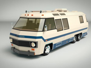low poly motorhome 04 Modèle 3D
