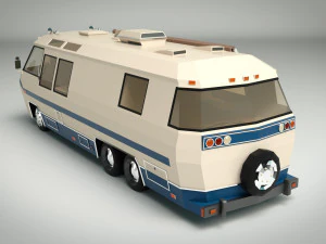 camper low poly 04 Modello 3D