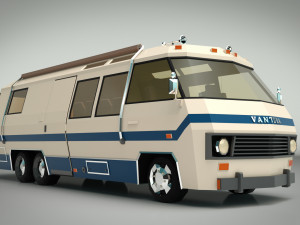 low poly motorhome 04 Modèle 3D