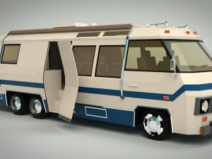 camper low poly 04 Modello 3D