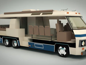 camper low poly 04 Modello 3D