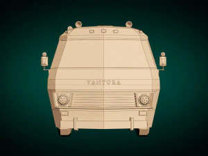 camper low poly 04 Modello 3D
