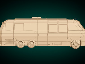 low poly motorhome 04 Modèle 3D