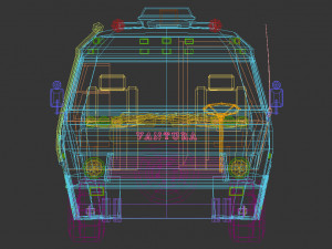 low poly motorhome 04 Modèle 3D