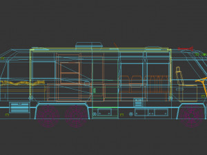 low poly motorhome 04 Modèle 3D