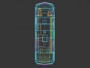 camper low poly 04 Modello 3D