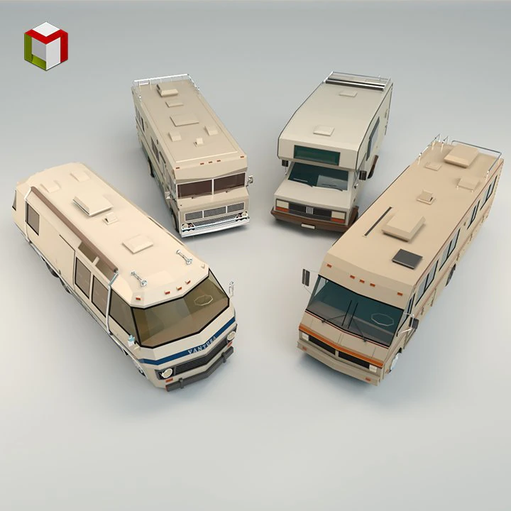 pacchetto camper low poly Modello 3D .c4d .max .obj .3ds .fbx .stl .blend