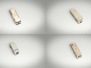 pacchetto camper low poly Modello 3D