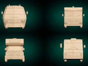 low poly motorhome pack 3D Модель