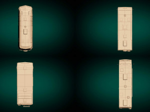 low poly motorhome pack 3D Модель