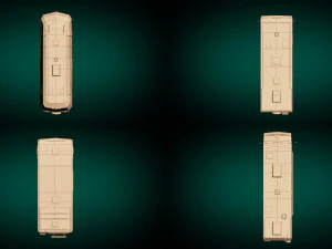 pacchetto camper low poly Modello 3D