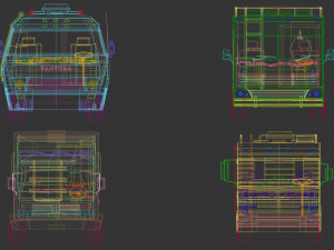 low poly motorhome pack 3D Модель