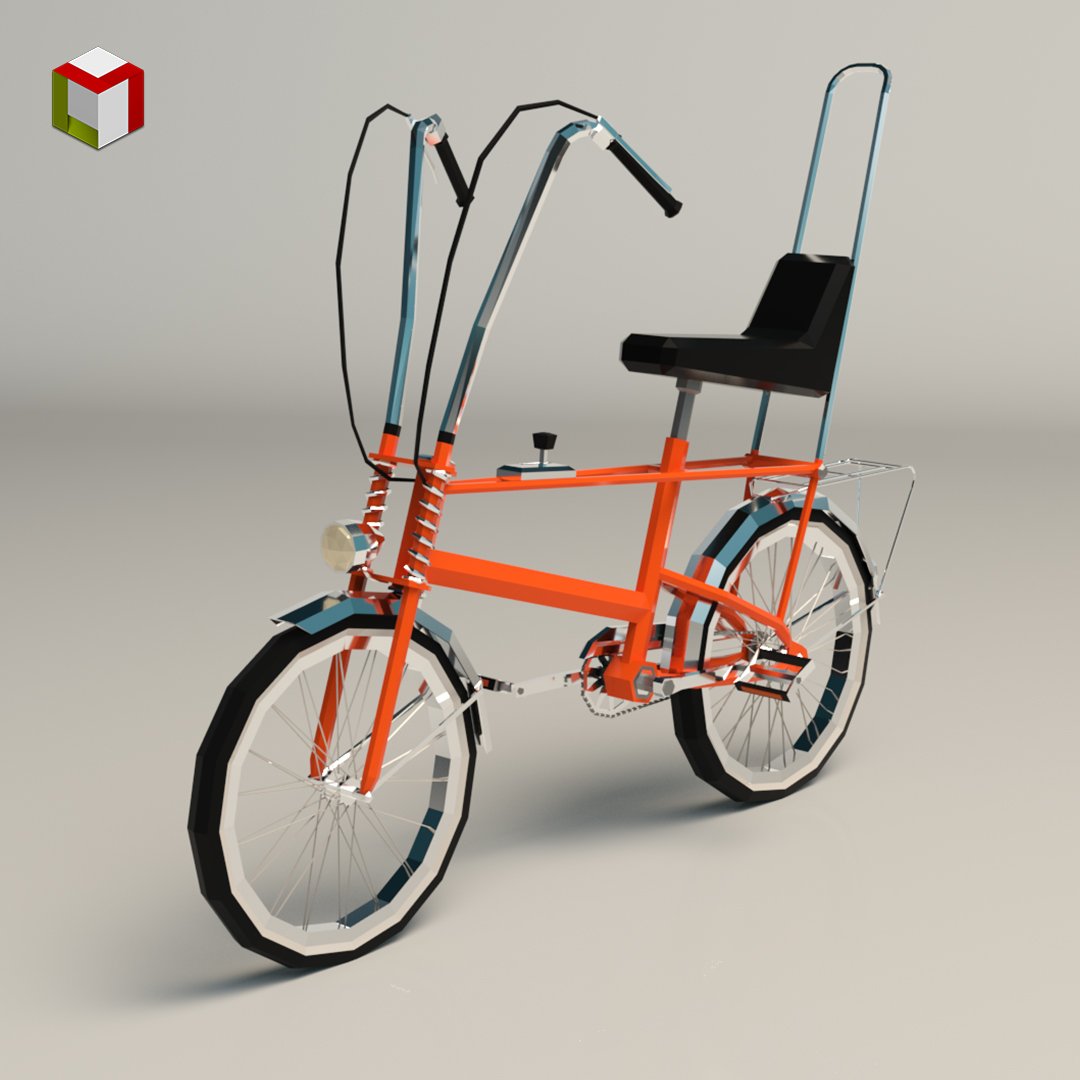 omdraaien Ontaarden heel veel low poly chopper bike 3D Model in Fiets 3DExport