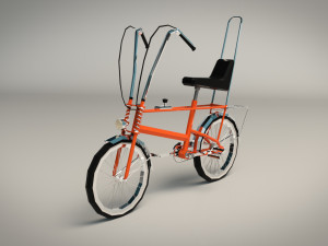 low poly chopper bike Modèle 3D