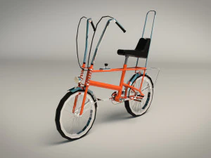 low poly chopper bike 3D Model