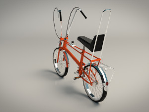 low poly chopper bike Modèle 3D