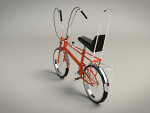 low poly chopper bike 3D Model