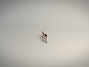low poly chopper bike Modèle 3D