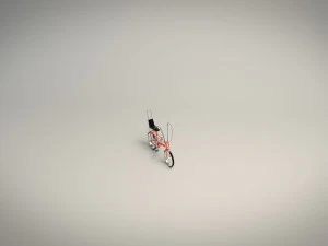 low poly chopper bike 3D Model