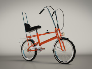 low poly chopper bike Modèle 3D