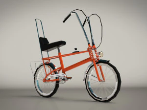 low poly chopper bike 3D Model