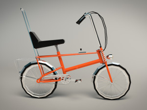 low poly chopper bike Modèle 3D