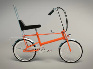 low poly chopper bike 3D Model