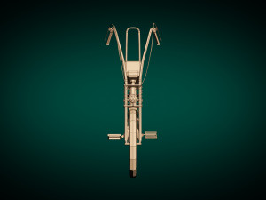low poly chopper bike Modèle 3D