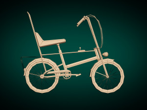 low poly chopper bike Modèle 3D