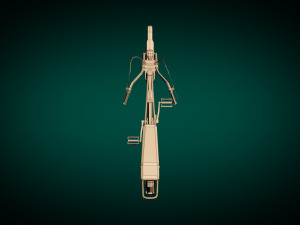 low poly chopper bike Modèle 3D